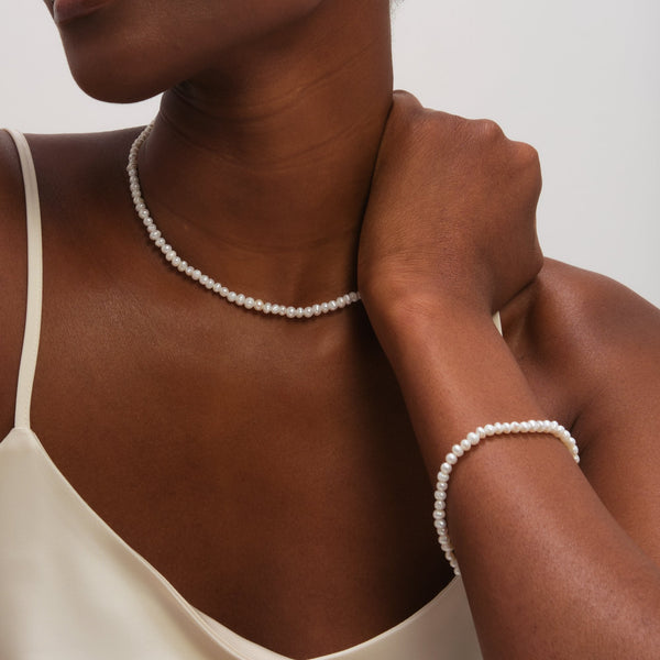 Jon Richard Gold Plated Real Freshwater Seed Pearl Necklace