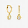 Jon Richard Gold Plated Cubic Zirconia Bezel Huggie Earrings