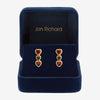 Jon Richard Gold Plated Cubic Zirconia Red Heart Tennis Earrings