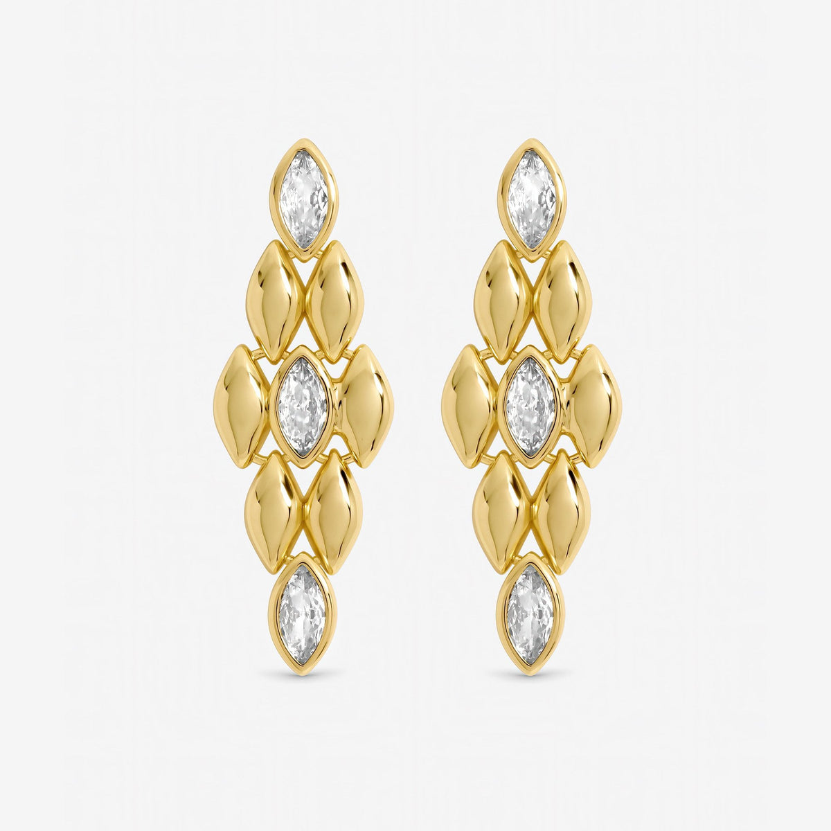 Jon Richard Gold Plated and Crystal Earrings