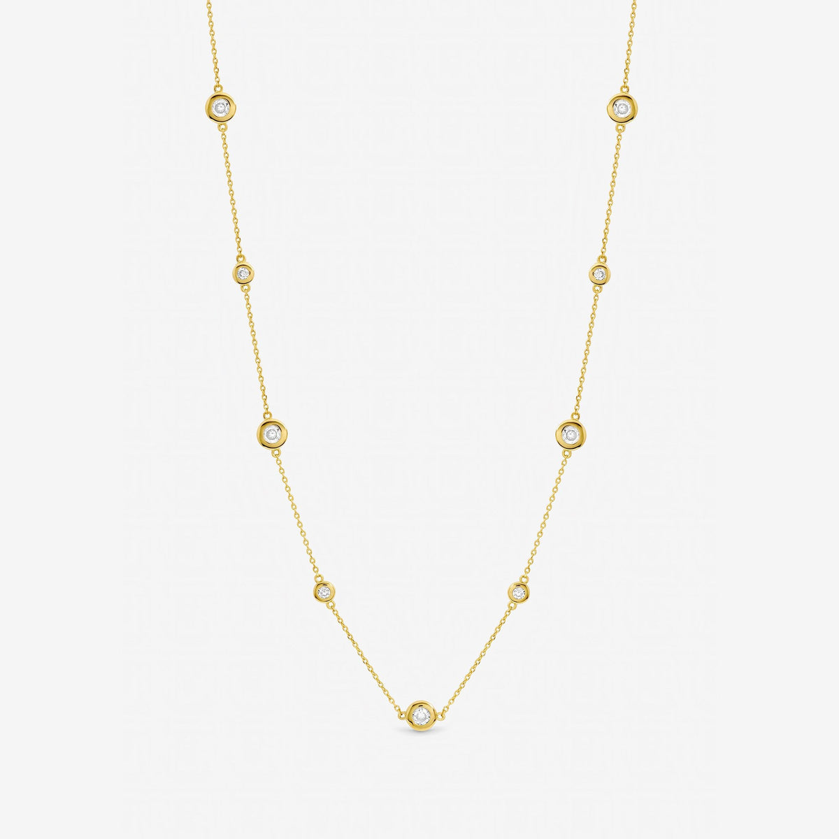 Jon Richard Gold Plated Cubic Zirconia Bezel Neckwear