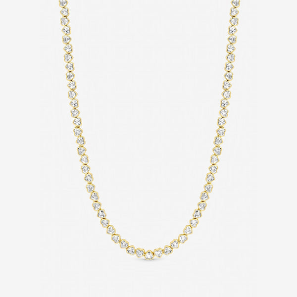 Jon Richard Gold Plated Cubic Zirconia Heart Allway Tennis Necklace