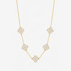 Jon Richard Gold Plated and Mother of Pearl Polished Clover Necklace