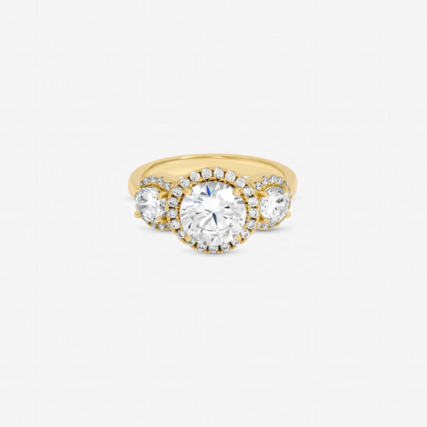 Jon Richard Gold Plated Triple Stone Ring