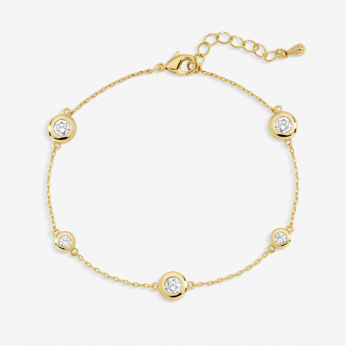 Jon Richard Gold Plated Cubic Zirconia Bezel Bracelet