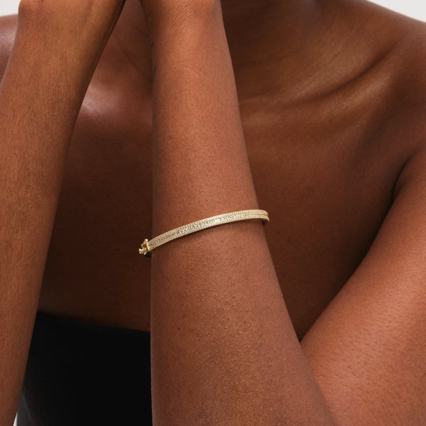 Jon Richard Gold Plated Cubic Zirconia Bangle