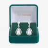 Jon Richard Rhodium Plated Cubic Zirconia Pear Drop Earrings