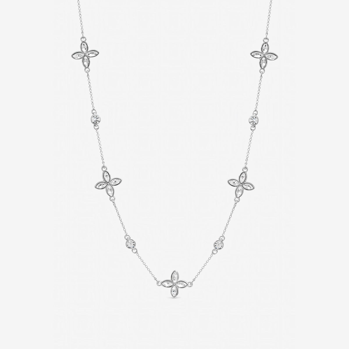 Jon Richard Silver Plated and Crystal Clover Allway