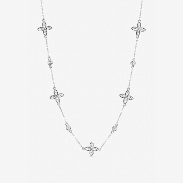 Jon Richard Silver Plated and Crystal Clover Allway