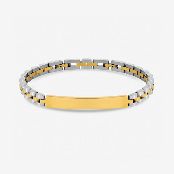 Inicio Men's Waterproof Two Tone Linked Bracelet - Gift Pouch