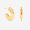 Jon Richard Gold Plated Flat Disk Hoop Earrings