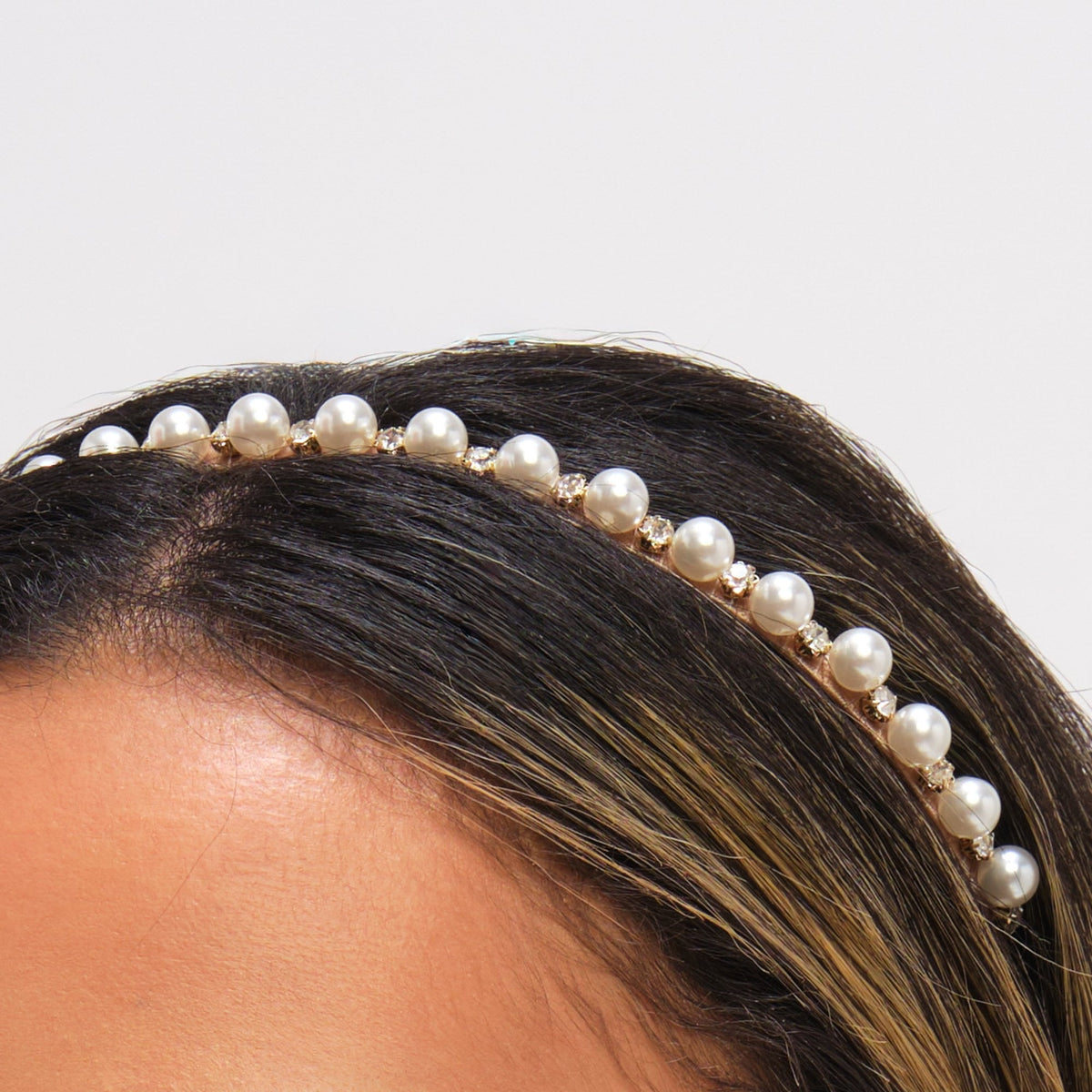 Jon Richard Gold Plated Pearl and Crystal Headband