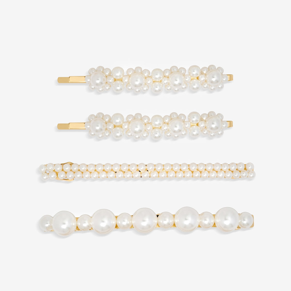Jon Richard Gold Plated Mixed Pearl Slides - Multipack