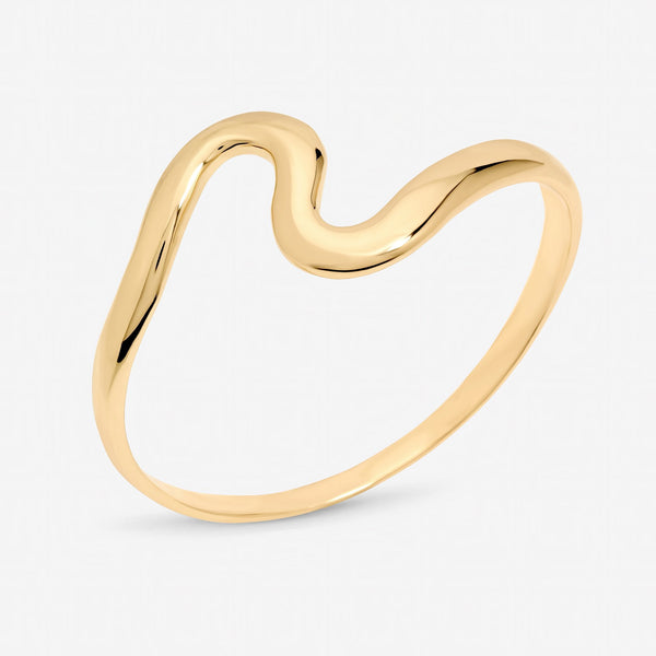 Jon Richard Gold Plated Polished Swirl Bangle