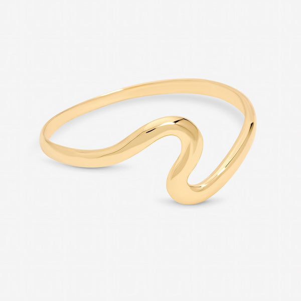 Jon Richard Gold Plated Polished Swirl Bangle