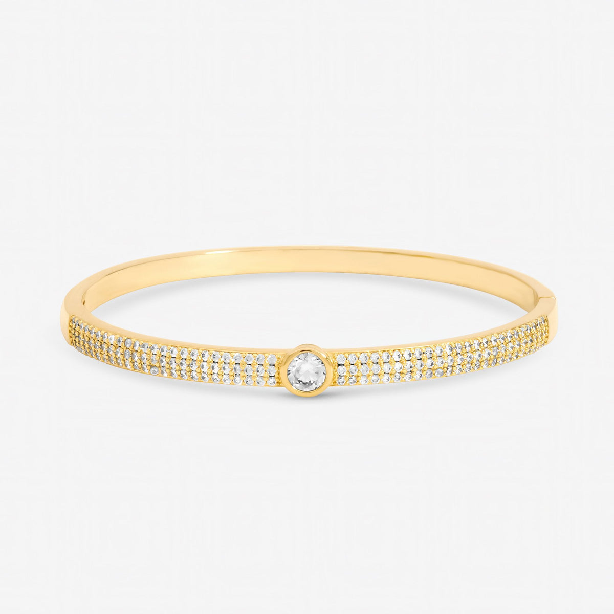 Jon Richard Gold Plated Crystal and Pave Stone Bangle