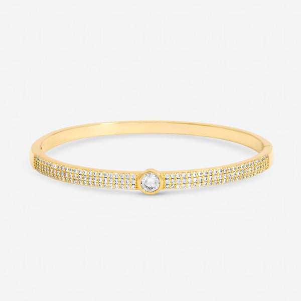 Jon Richard Gold Plated Crystal and Pave Stone Bangle