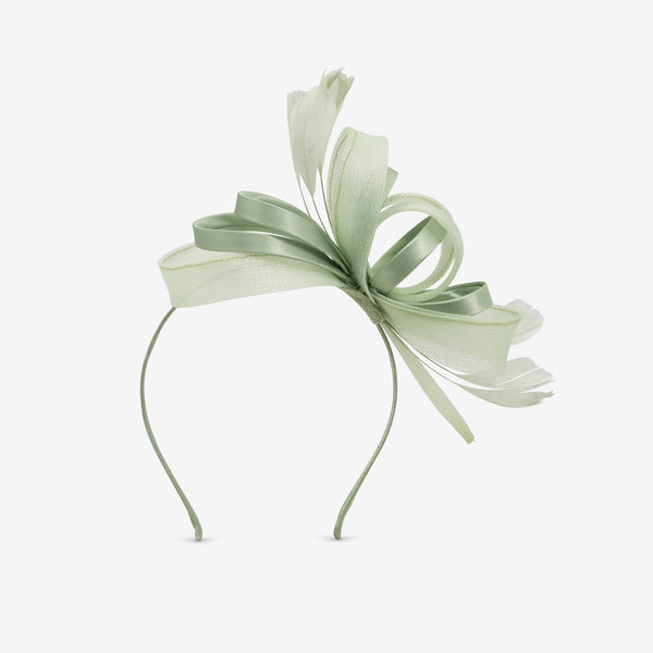Jon Richard Medium Sage Green Fascinator Headband