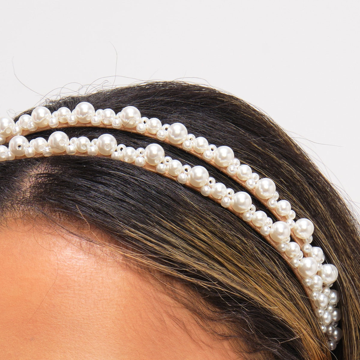 Jon Richard Pearl Double Row Headband
