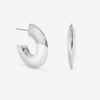 Jon Richard Silver Plated Flat Disk Hoop Earrings