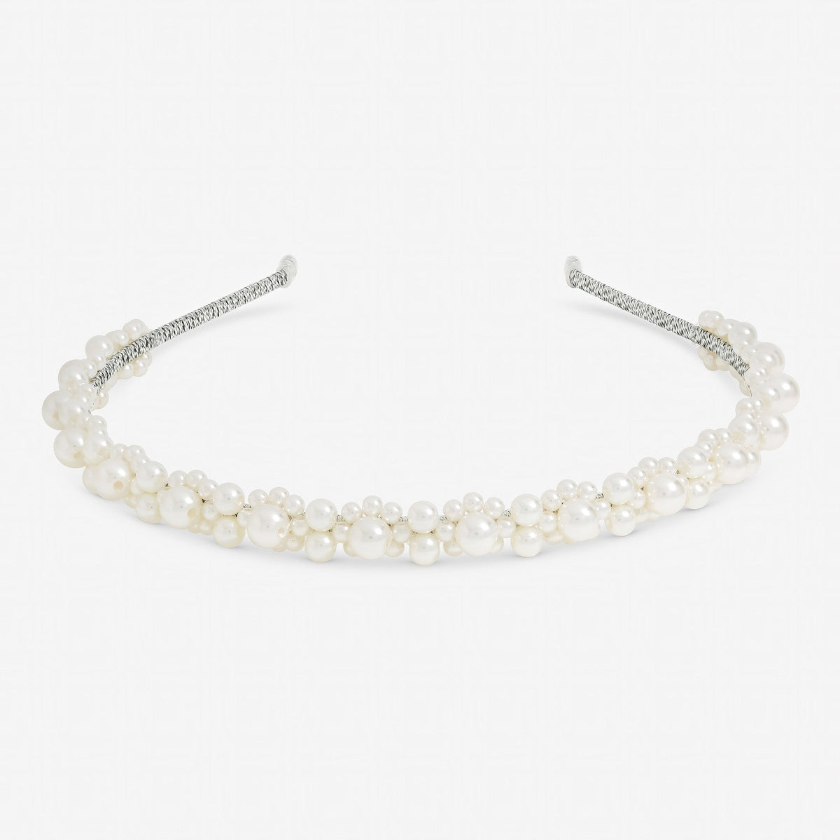 Jon Richard Silver Plated Mixed Pearl Headband