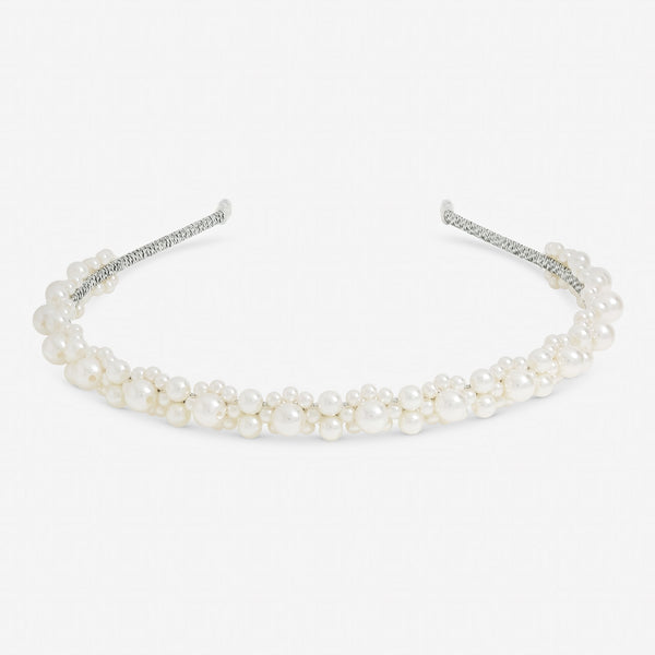 Jon Richard Silver Plated Mixed Pearl Headband