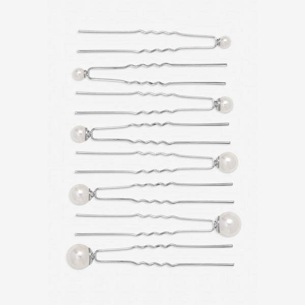 Jon Richard Silver Plated Pearl Pins