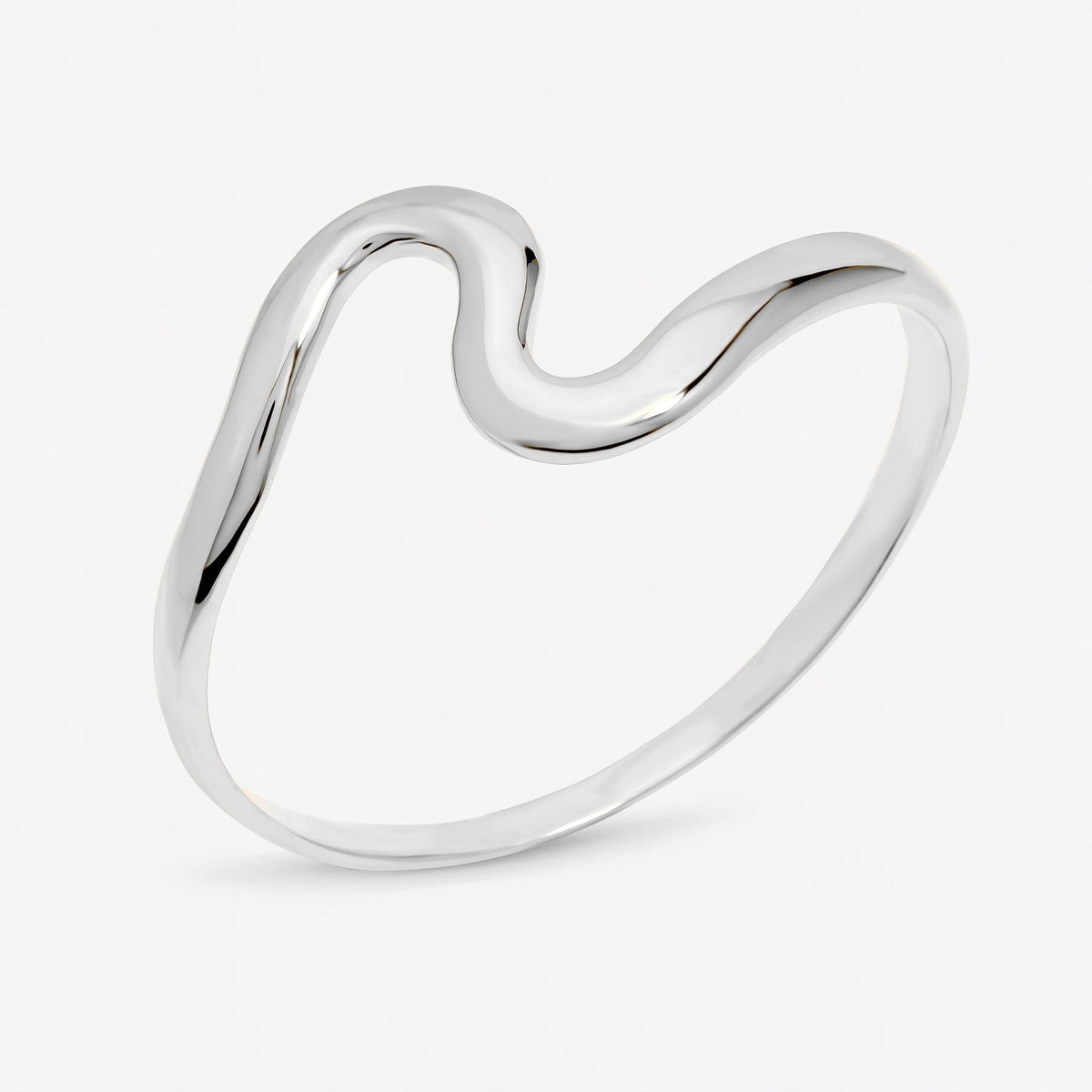 Jon Richard Silver Plated Polished Swirl Bangle