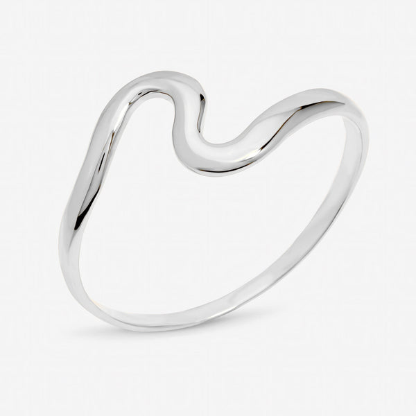 Jon Richard Silver Plated Polished Swirl Bangle