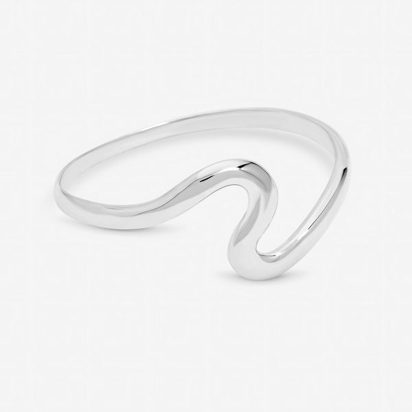 Jon Richard Silver Plated Polished Swirl Bangle