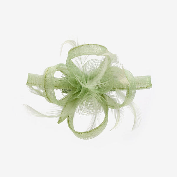 Jon Richard Small Sage Green Clip Fascinator