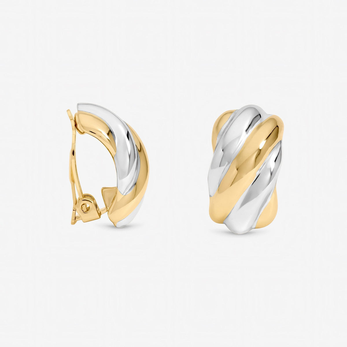 Jon Richard Two Tone Clip Earrings