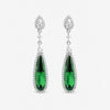 Jon Richard Gold Plated Crystal and Emerald Drop Earrings
