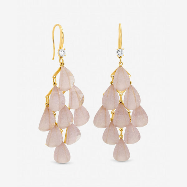 Jon Richard Gold Plated and Purple Droplet Earrings