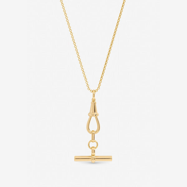 Jon Richard Gold Plated T Bar Necklace