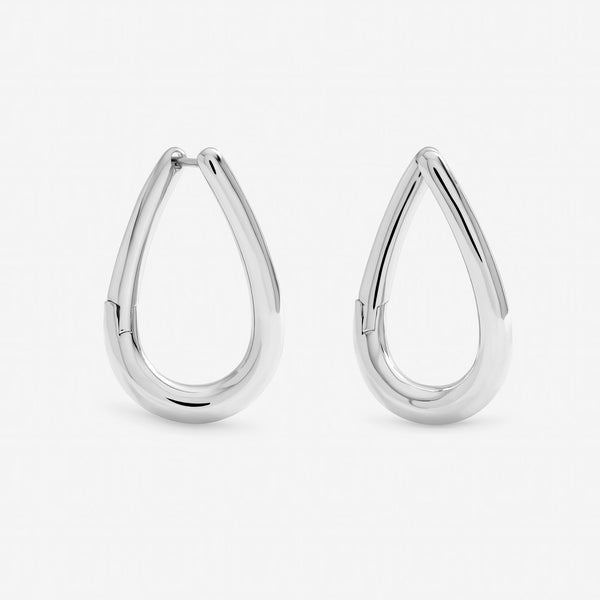 Jon Richard Silver Plated Twist Hoop Earrings