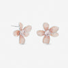 Jon Richard Silver Plated Blush Pink Flower Earrings