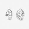 Jon Richard Silver Plated Shell Clip Earrings