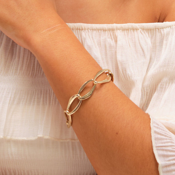 Mood Gold Plated Large Link Chain Bracelet
