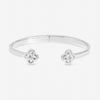 Inicio Silver Plated Knotted Clover Bangle - Gift Pouch