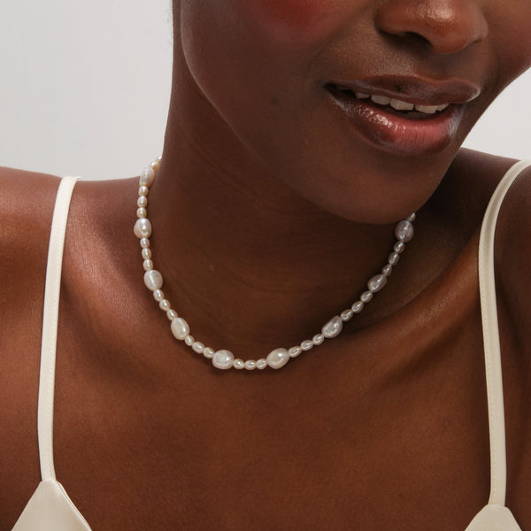 Jon Richard Gold Plated Real Freshwater Pearl Necklace