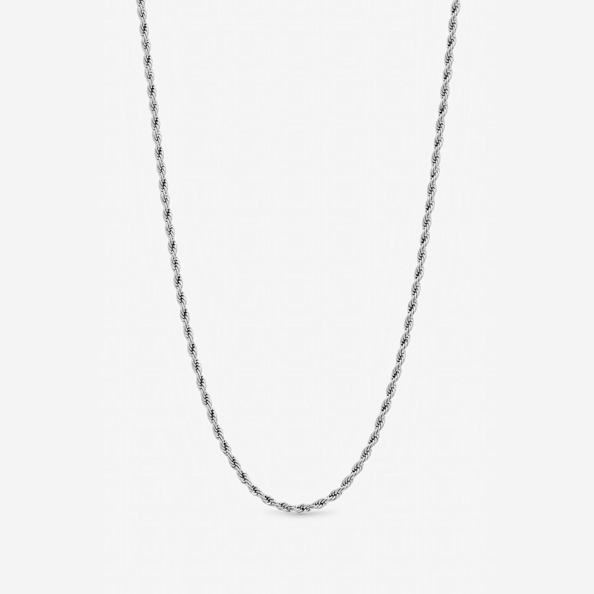 Inicio Men's Steel Waterproof Twist Rope Necklace - Gift Pouch