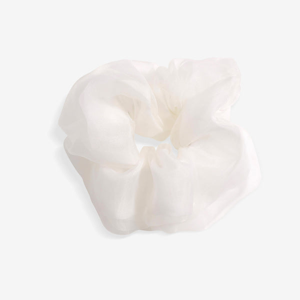 Jon Richard Organza White Bridal Scrunchie