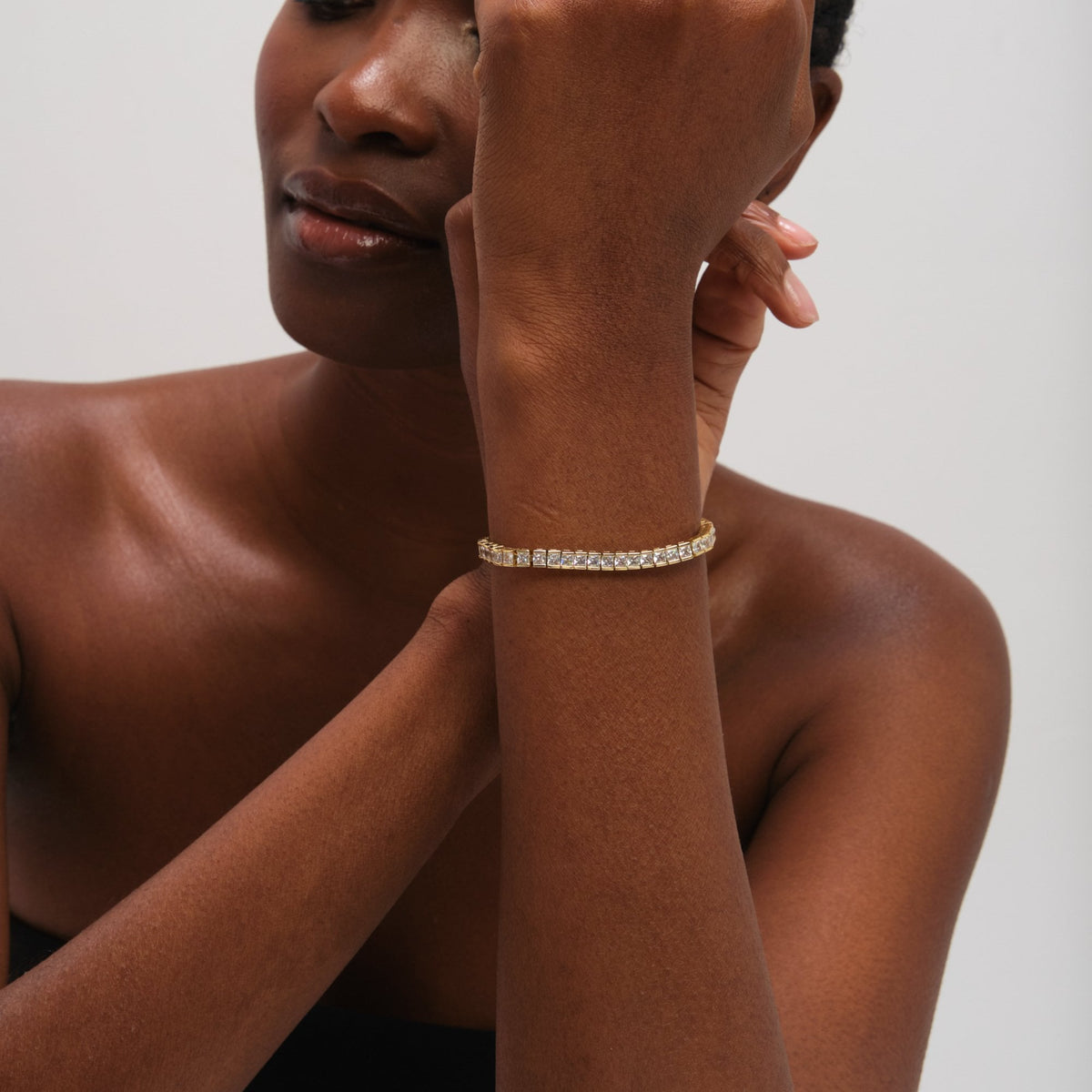 Jon Richard Gold Plated Luxe Tennis Bracelet