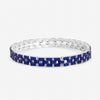 Jon Richard Silver Plated and Sapphire Chain Stretch Bracelet