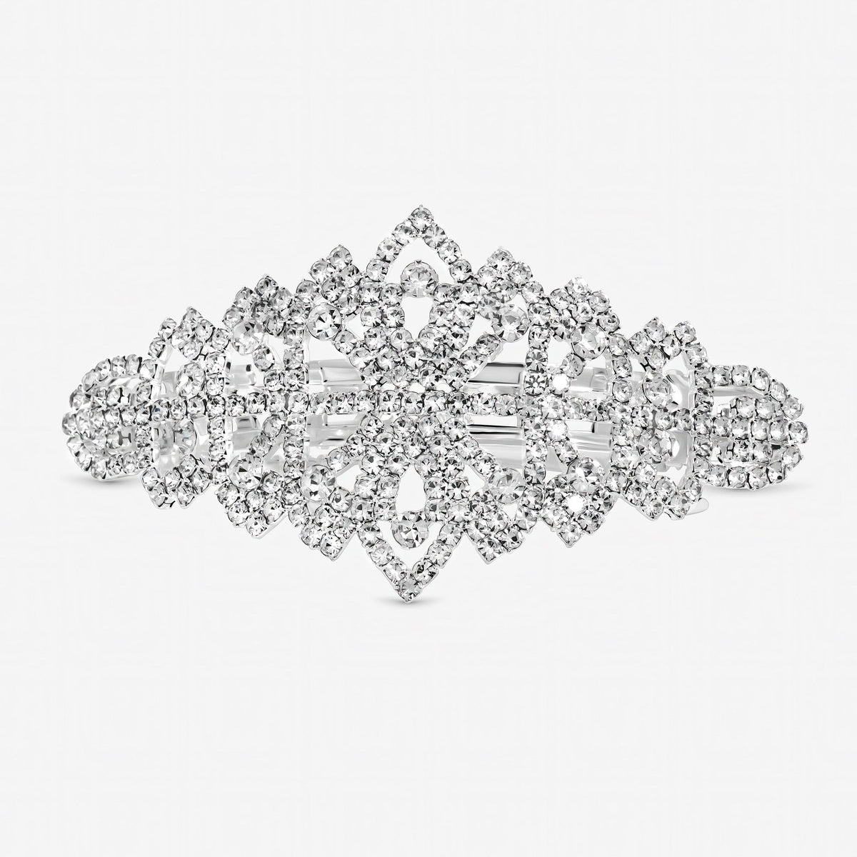 Mood Silver Plated Crystal Diamante Barette