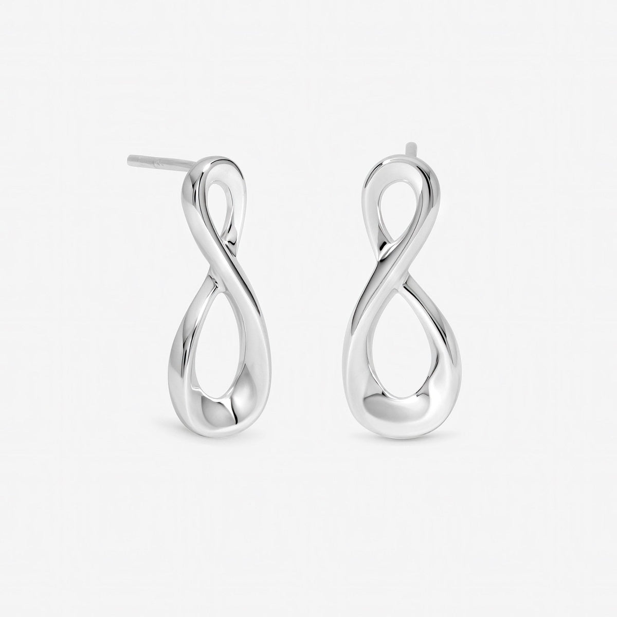 Inicio Sterling Silver Organic Infinity Stud Earrings