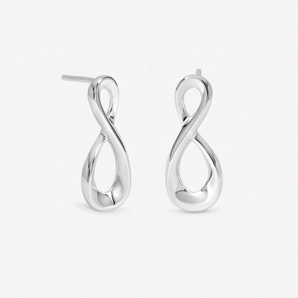 Inicio Sterling Silver Organic Infinity Stud Earrings