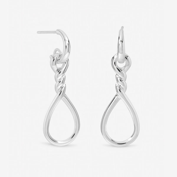 Inicio Sterling Silver Polished Infinity Link Drop Earrings