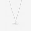 Inicio Sterling Silver Plated Polished T-Bar Pendant - Gift Pouch